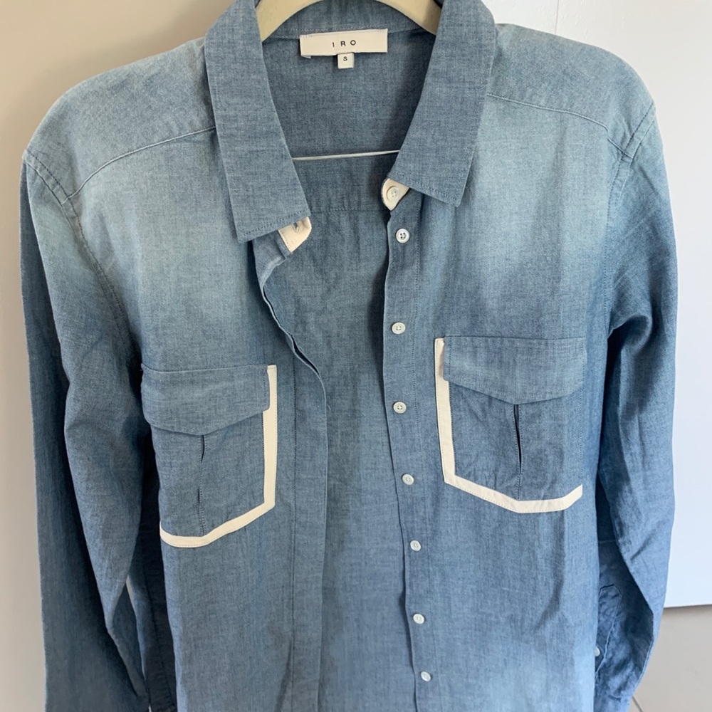 IRO Denim Leather Shirt - NWOT